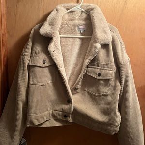 Womens tan CI SONO corduroy collection jacket